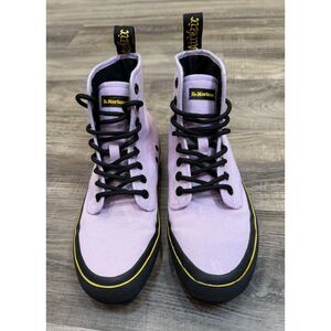 Dr. Martens Monet Orchid Purple Canvas Boots Size 5